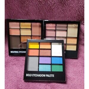 3 Makeup Pallettes . Eye shadow, face palette, highlight & contour .